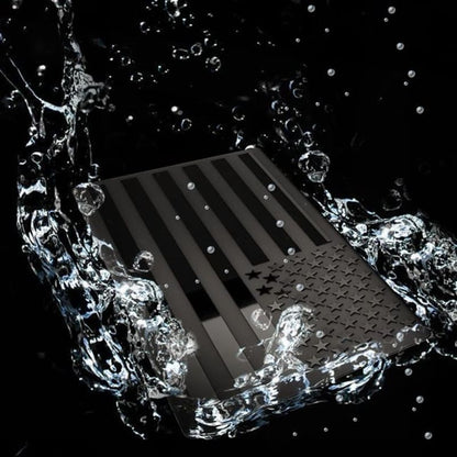 3D All-Black American Flag Emblem Decal